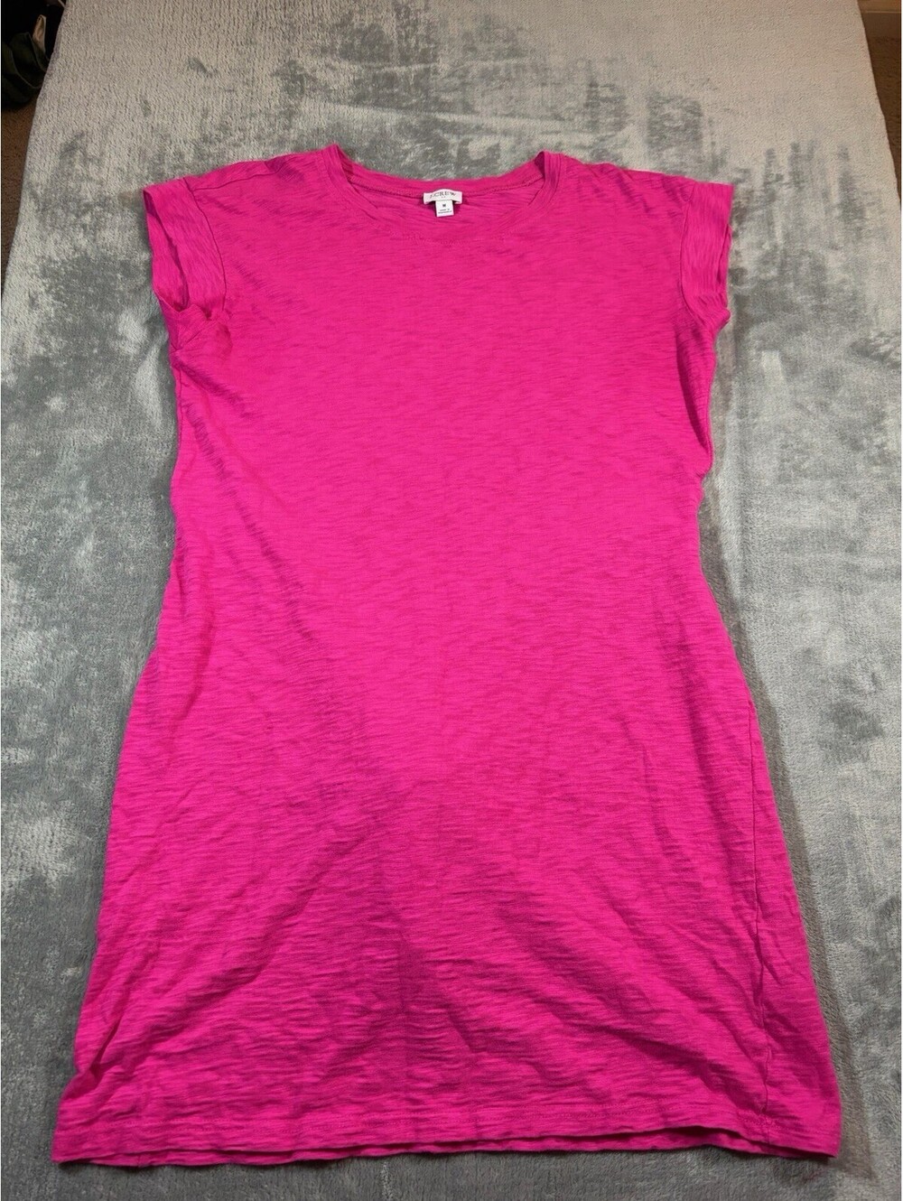 J Crew Dress Womens M Pink Short Sleeve T-Shirt Tie Waist Cotton Knit Preppy